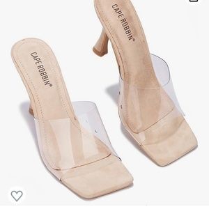 Cape robbin nude square toe heels